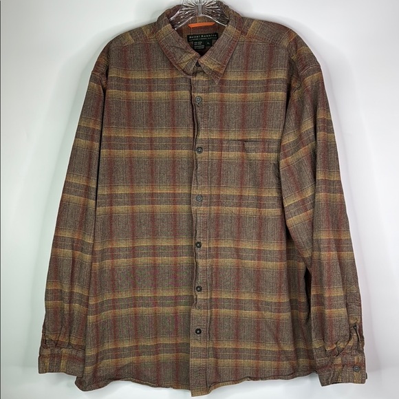 Royal Robbins Brown Cotton Long Sleeve Button Up Shirt Large - Picture 1 of 8
